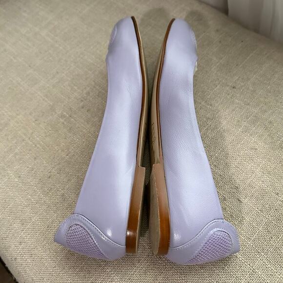 FS/NY Light Purple Leather Women's 7.5 Ballet Slip On Puff Heart Flats Round Toe - Picture 6 of 11
